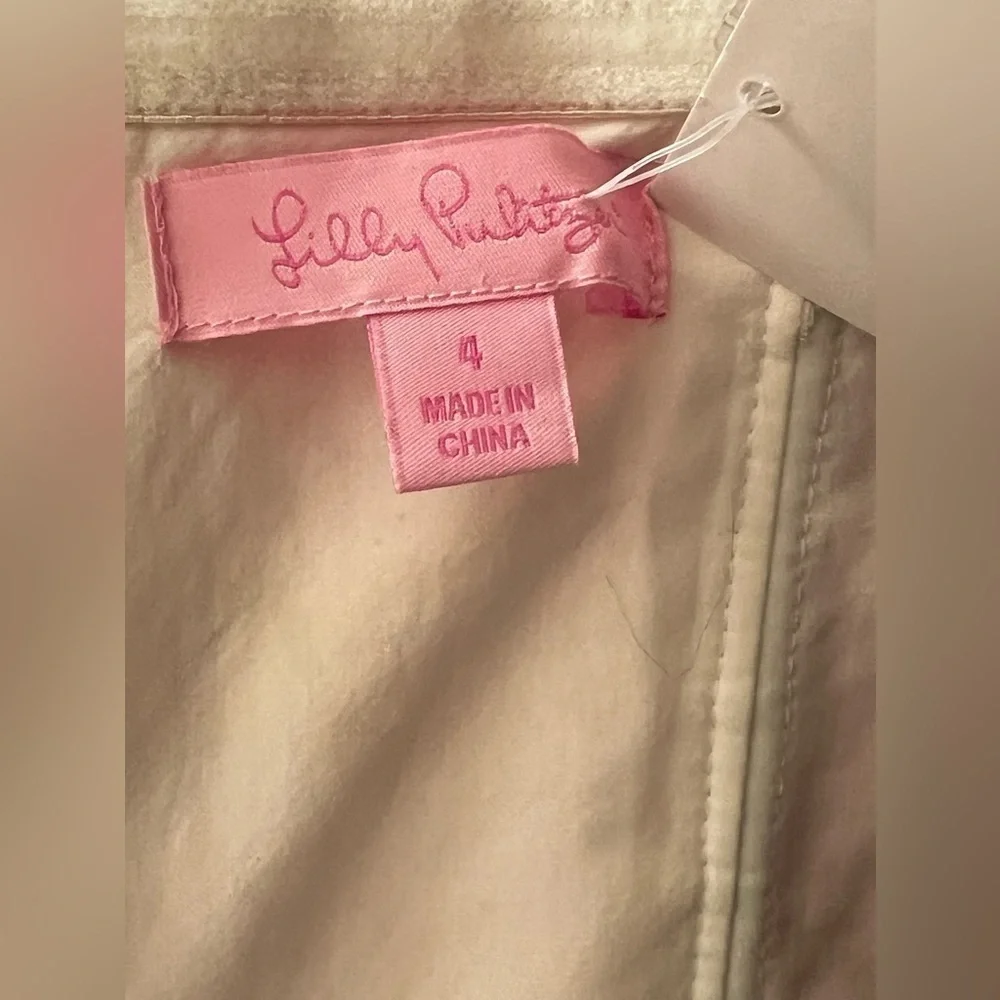 Lilly Pulitzer NWT Allegra Dress Holy Roses hotty pink roses eyelet dress size 4 - Picture 8 of 10